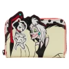 Loungefly 101 Dalmatians Cruella De Vil Villains Scene Zip Around Wallet