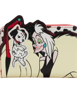 Loungefly 101 Dalmatians Cruella De Vil Villains Scene Zip Around Wallet