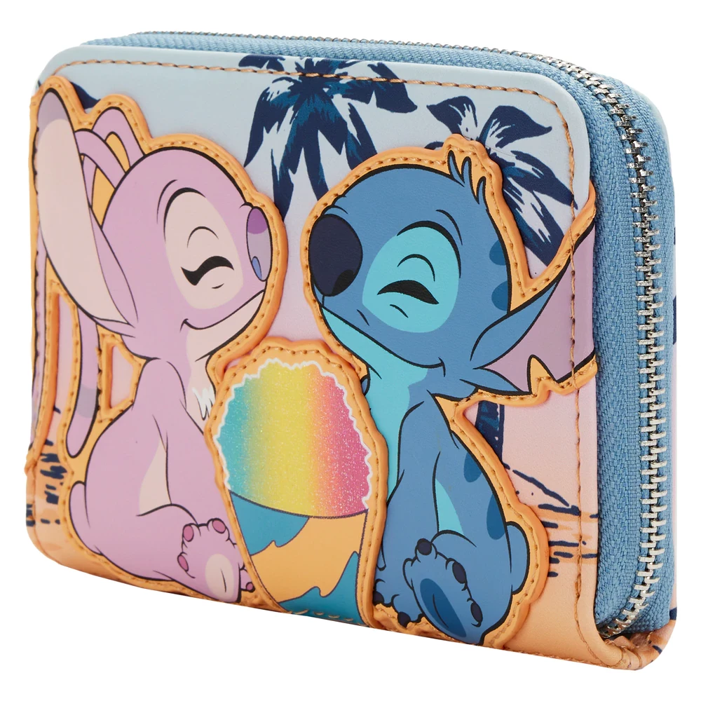 Loungefly Disney Lilo & Stitch Angel And Stitch Snow Cone Date Zip Around Wallet 3 Loungefly Disney Lilo & Stitch Angel And Stitch Snow Cone Date Zip Around Wallet