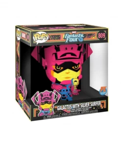 Jumbo Funko Pop! Fantastic Four: 10" GALACTUS W/ Silver Surfer {Black Light} PX Exclusive (809)