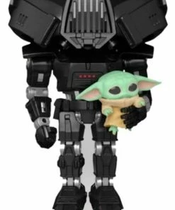 Funko POP! Star Wars: The Mandalorian Dark - Trooper With Grogu {GITD} (Entertainment Earth LE)