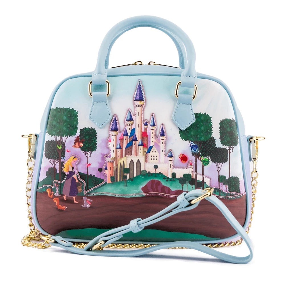 Loungefly Sleeping Beauty Castle Crossbody Bag Disney 1 Loungefly Sleeping Beauty Castle Crossbody Bag Disney