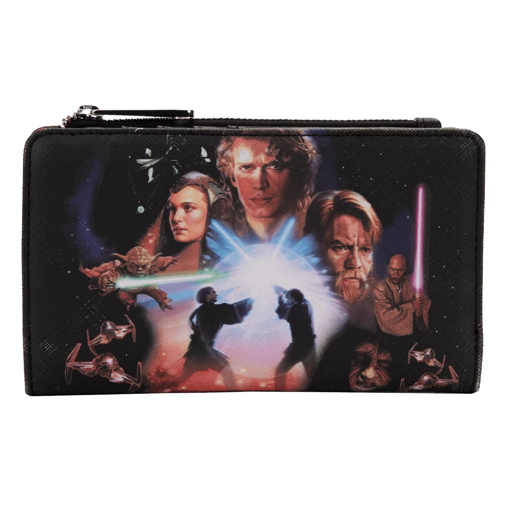 Loungefly Star Wars Prequel Trilogy Flap Wallet 1 Loungefly Star Wars Prequel Trilogy Flap Wallet