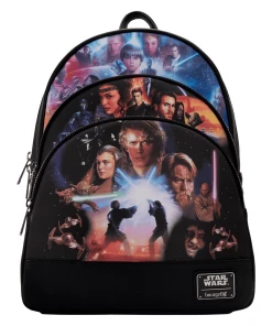 Loungefly Star Wars Prequel Trilogy Triple Pocket Mini Backpack
